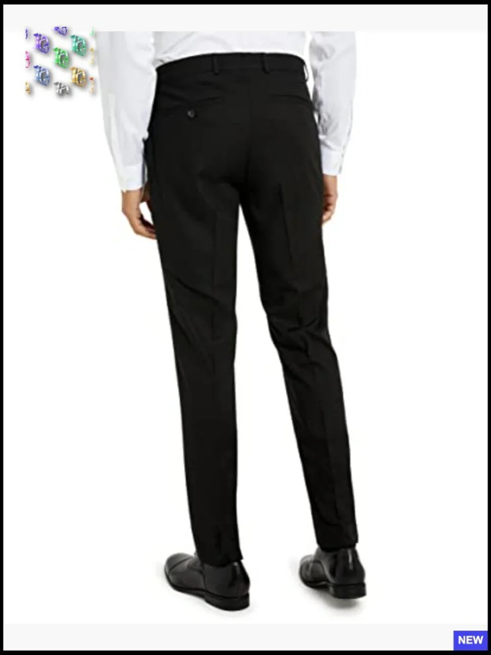 Classic Men's Suit Pants High Rise Straight Leg Stretch Fabric Elegant Formal